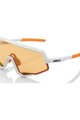 100% SPEEDLAB Okulary kolarskie - GLENDALE - biały/pomarańczowy