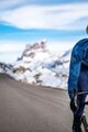 ALÉ Długie spodnie kolarskie z szelkami - WINTER SOLID - niebieski