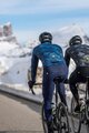 ALÉ Długie spodnie kolarskie z szelkami - WINTER SOLID - niebieski