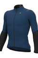 ALÉ Zimowa koszulka kolarska z długim rękawem - WARM RACE 2.0 R-EV1 - niebieski/czarny