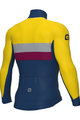 ALÉ Zimowa koszulka kolarska z długim rękawem - CHAOS OFF ROAD - GRAVEL - niebieski/żółty
