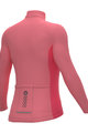 ALÉ Zimowa koszulka kolarska z długim rękawem - FONDO 2.0 SOLID - różowy