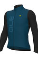ALÉ Zimowa koszulka kolarska z długim rękawem - QUICK R-EV1 - czarny/niebieski