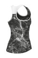 ALÉ Koszulka kolarska bez rękawów - MARBLE PRAGMA - czarny/biały