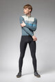 ALÉ Zimowa koszulka kolarska z długim rękawem - WOOL LINE - niebieski/szary