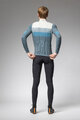 ALÉ Zimowa koszulka kolarska z długim rękawem - WOOL LINE - niebieski/szary