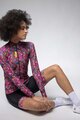 ALÉ Zimowa koszulka kolarska z długim rękawem - PRAGMA FLOWERY LADY - różowy/kolorowy