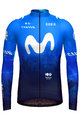 GOBIK Zimowa koszulka kolarska z długim rękawem - HYDER MOVISTAR TEAM 2024 - niebieski/biały