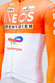 GOBIK Letnia koszulka kolarska z długim rękawem - HYDER INEOS GRENADIERS 26 - biały/pomarańczowy