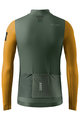 GOBIK Zimowa koszulka kolarska z długim rękawem - SUPERHYDER - żółty/zielony