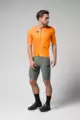 GOBIK Koszulka kolarska z krótkim rękawem - CX PRO 3.0 - pomarańczowy/zielony