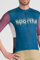 SPORTFUL Koszulka kolarska z krótkim rękawem - SUPERGIARA LOGO - niebieski/bordowy
