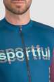 SPORTFUL Koszulka kolarska z krótkim rękawem - SUPERGIARA LOGO - niebieski/bordowy