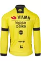 AGU Letnia koszulka kolarska z długim rękawem - REPLICA VISMA | LEASE A BIKE 2024 - żółty/czarny