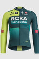 SPORTFUL Zimowa koszulka kolarska z długim rękawem - BORA 2024 - zielony/jasnozielony