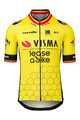 RAPIDGEAR Koszulka kolarska z krótkim rękawem - TEAM VISMA BELGIUM CHAMPION 2025 - żółty
