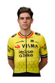 RAPIDGEAR Koszulka kolarska z krótkim rękawem - TEAM VISMA BELGIUM CHAMPION 2025 - żółty
