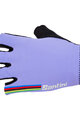 SANTINI Kolarskie rękawiczki z krótkimi palcami - UCI RAINBOW - fioletowy