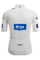 SANTINI Koszulka kolarska z krótkim rękawem - TOUR DE FRANCE - WHITE JERSEY - biały