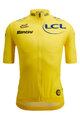 SANTINI Koszulka kolarska z krótkim rękawem - TOUR DE FRANCE - YELLOW JERSEY - żółty