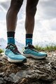 COMPRESSPORT Kolarskie klasyczne skarpetki - PRO RACING WINTER TRAIL - jasnoniebieski/niebieski