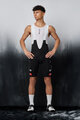 PISSEI Krótkie spodnie kolarskie z szelkami - UAE TEAM EMIRATES XRG 2025 - biały/czarny