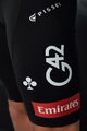 PISSEI Krótkie spodnie kolarskie z szelkami - UAE TEAM EMIRATES XRG 2025 - biały/czarny