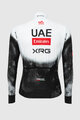 PISSEI Zimowa koszulka kolarska z długim rękawem - UAE TEAM EMIRATES - XRG 2025 REPLICA - biały/czarny