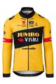 AGU Letnia koszulka kolarska z długim rękawem - JUMBO-VISMA 2023 - żółty/czarny