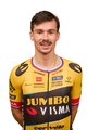 AGU Koszulka kolarska z krótkim rękawem - JUMBO-VISMA 2023 PRIMOZ ROGLIC - czarny/żółty