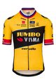 AGU Koszulka kolarska z krótkim rękawem - JUMBO-VISMA 2023 PRIMOZ ROGLIC - czarny/żółty