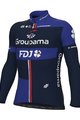 ALÉ Zimowa koszulka kolarska z długim rękawem - GROUPAMA FDJ 2023 - niebieski