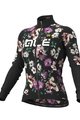 ALÉ Zimowa koszulka kolarska z długim rękawem - FIORI LADY WINTER - czarny