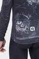 ALÉ Zimowa koszulka kolarska z długim rękawem - SKULL WINTER - czarny/biały