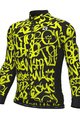 ALÉ Zimowa koszulka kolarska z długim rękawem - SOLID RIDE - żółty/czarny