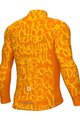 ALÉ Zimowa koszulka kolarska z długim rękawem - SOLID RIDE - żółty/pomarańczowy