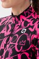 ALÉ Zimowa koszulka kolarska z długim rękawem - SOLID RIDE LADY WNT - czarny/różowy