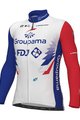 ALÉ Zimowa koszulka kolarska z długim rękawem - GROUPAMA FDJ 2022 - niebieski/czerwony/biały