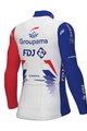 ALÉ Zimowa koszulka kolarska z długim rękawem - GROUPAMA FDJ 2022 - niebieski/czerwony/biały