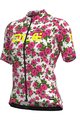 ALÉ Koszulka kolarska z krótkim rękawem - ROSES LADY - różowy/biały