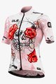 ALÉ Koszulka kolarska z krótkim rękawem - SKULL LADY - różowy