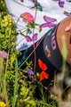 ALÉ Krótkie spodnie kolarskie z szelkami - BUTTERFLY LADY - czarny