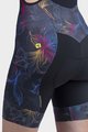 ALÉ Krótkie spodnie kolarskie z szelkami - SOLID CHIOS LADY - czarny/niebieski/żółty/różowy