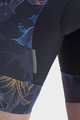 ALÉ Krótkie spodnie kolarskie z szelkami - SOLID CHIOS LADY - czarny/niebieski/żółty/różowy