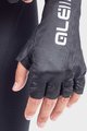 ALÉ Kolarskie rękawiczki z krótkimi palcami - SUNSELECT CRONO - czarny/biały