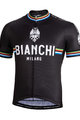 BIANCHI MILANO Koszulka kolarska z krótkim rękawem - NEW PRIDE - biały/czarny