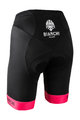 BIANCHI MILANO Krótkie spodnie kolarskie bez szelek - AVOLA LADY - czarny/różowy