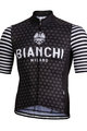 BIANCHI MILANO Koszulka kolarska z krótkim rękawem - DAVOLI - czarny/biały