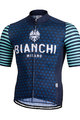 BIANCHI MILANO Koszulka kolarska z krótkim rękawem - DAVOLI - niebieski/turkusowy