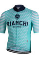 BIANCHI MILANO Koszulka kolarska z krótkim rękawem - DAVOLI - biały/jasnoniebieski